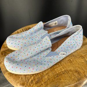 Toms Blue Polka Dot Shoes